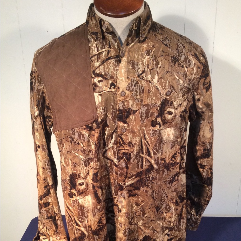 North River mens Camo Shooting Shirt size medium